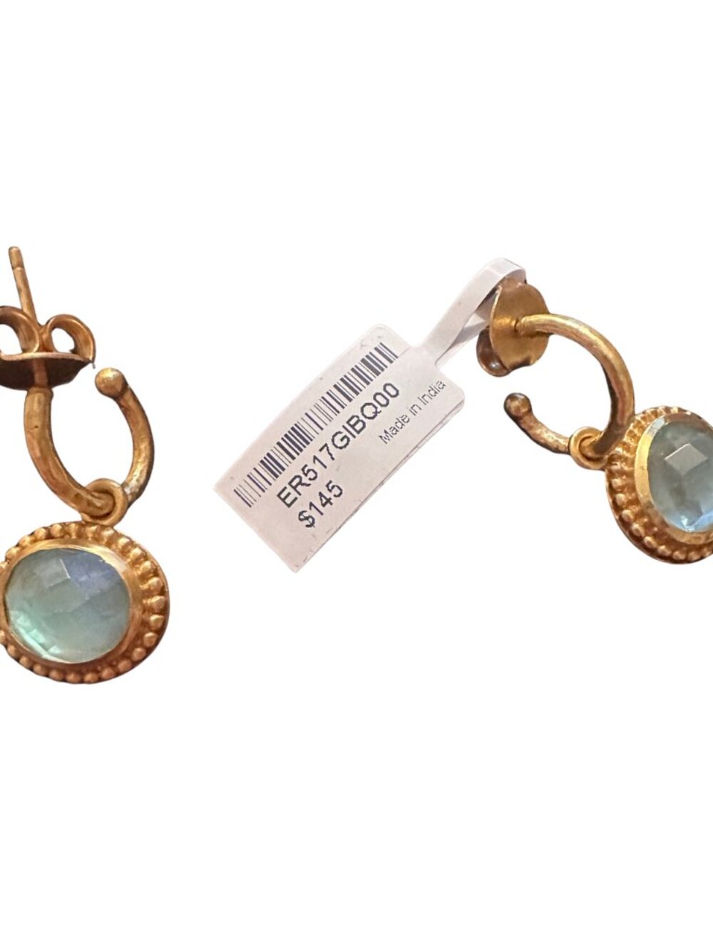 NEW Julie Vos Light Blue Gemstone Earrings - Picture 3 of 3
